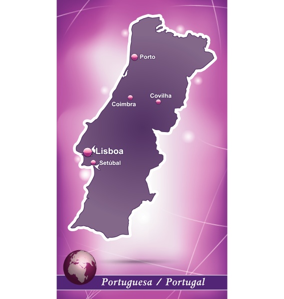 mapa ilha de portugal abstratos