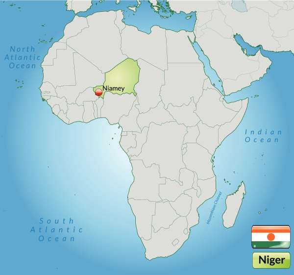 Area circundante do niger com capitais