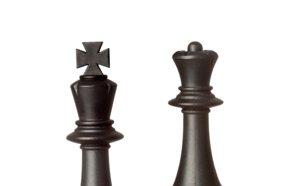 Rainha Branca Derrota Rei No Jogo De Xadrez, Um Símbolo Da Vitória