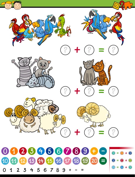 Desenhos Animados Do Cavalo Da Contagem E Do Fósforo Jogo Educacional Da  Matemática Para Crianças Ilustração do Vetor - Ilustração de teste, estudo:  111535738