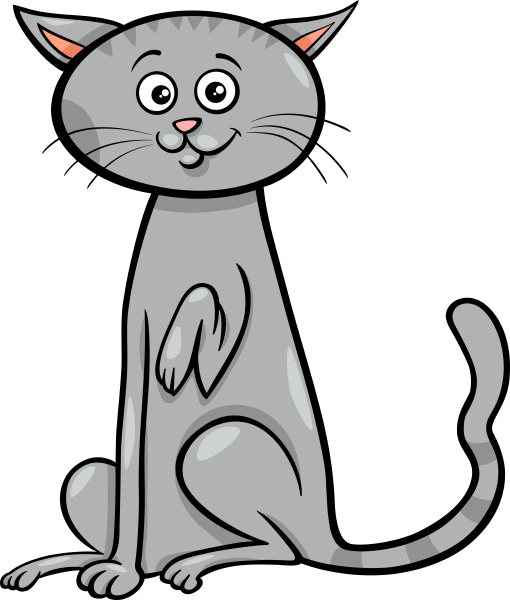 família gato desenho animado com personagens animais - Fotos de arquivo  #31306265