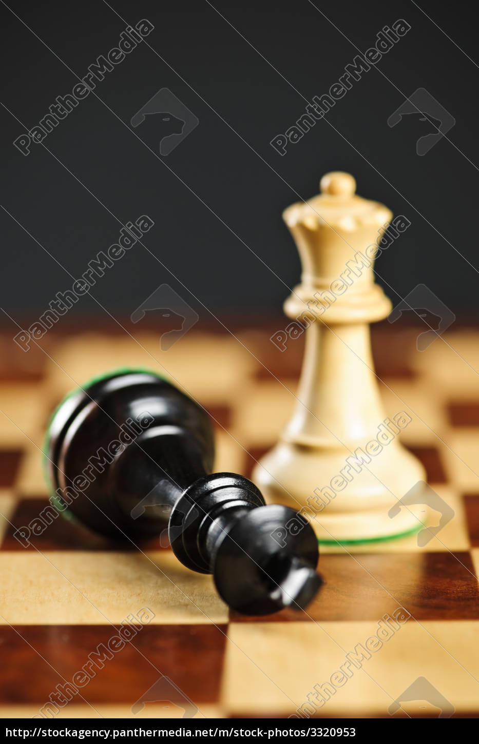 Checkmate Do Rei E Da Rainha Da Xadrez Foto de Stock - Imagem de