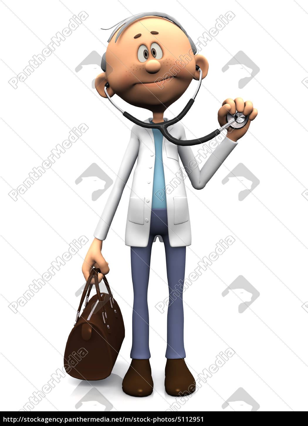 Médico dos desenhos animados, médicos, médico, segurando a