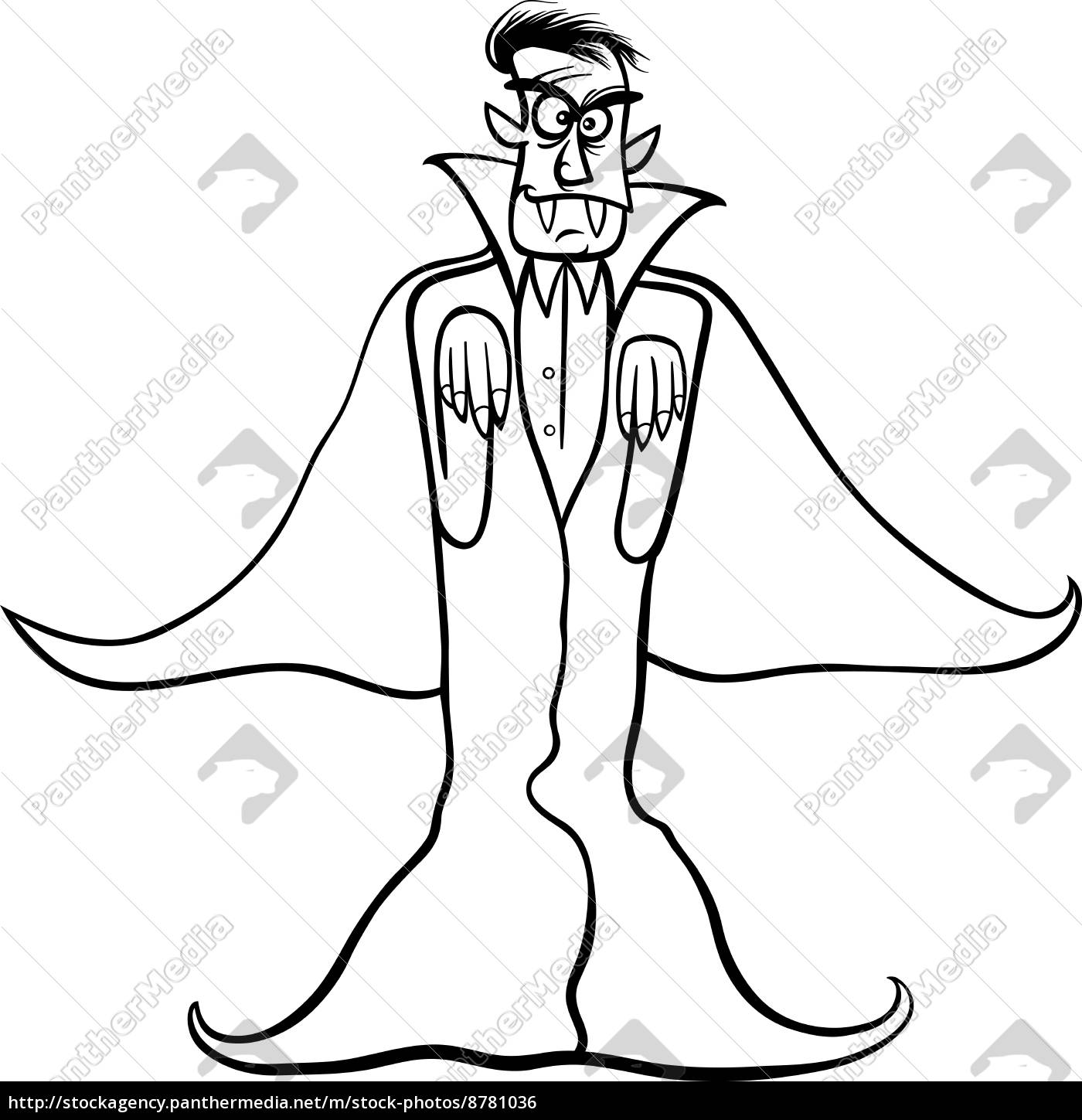Imagem de desenho animado de um vampiro