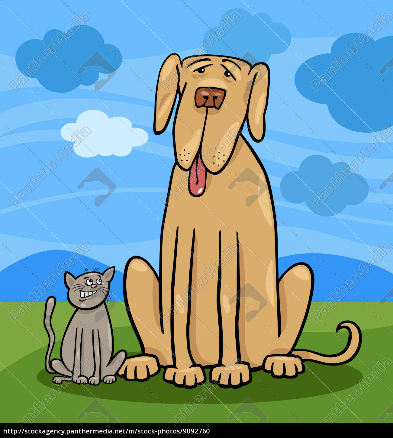 Desenhos animados das suiças do cão do gatinho do gato, azul