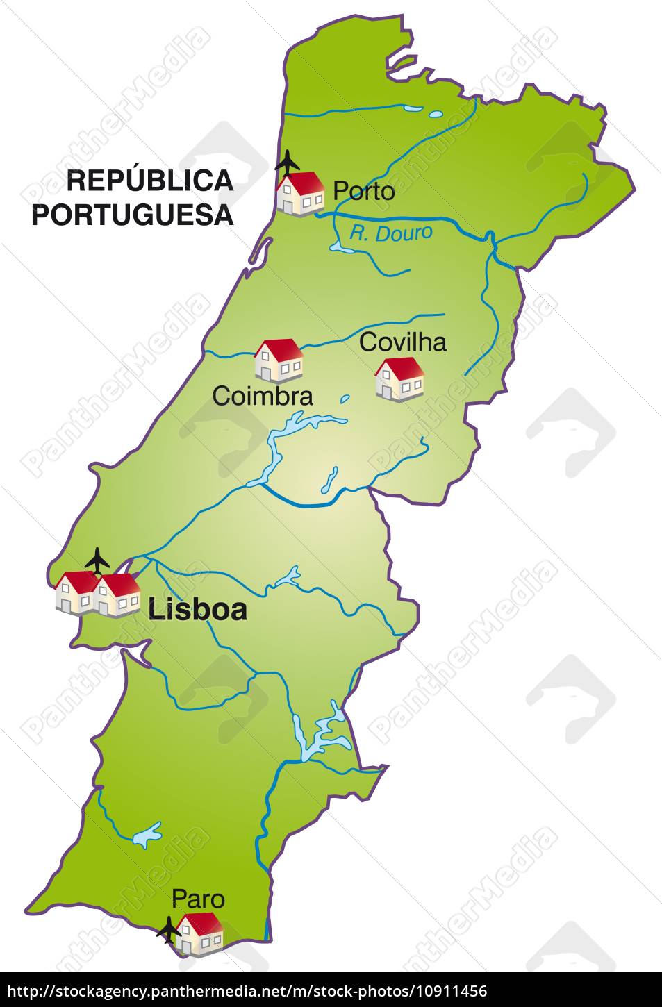 Mapa de espanha e portugal foto de stock editorial. Imagem de