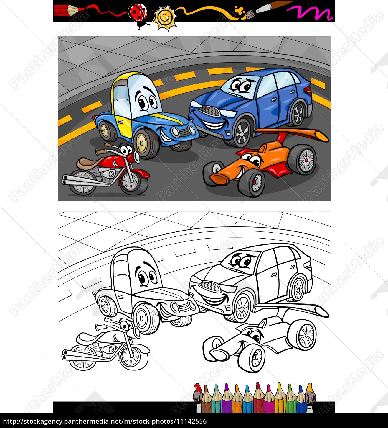 Fotos de Desenho carro colorir, Imagens de Desenho carro colorir sem  royalties