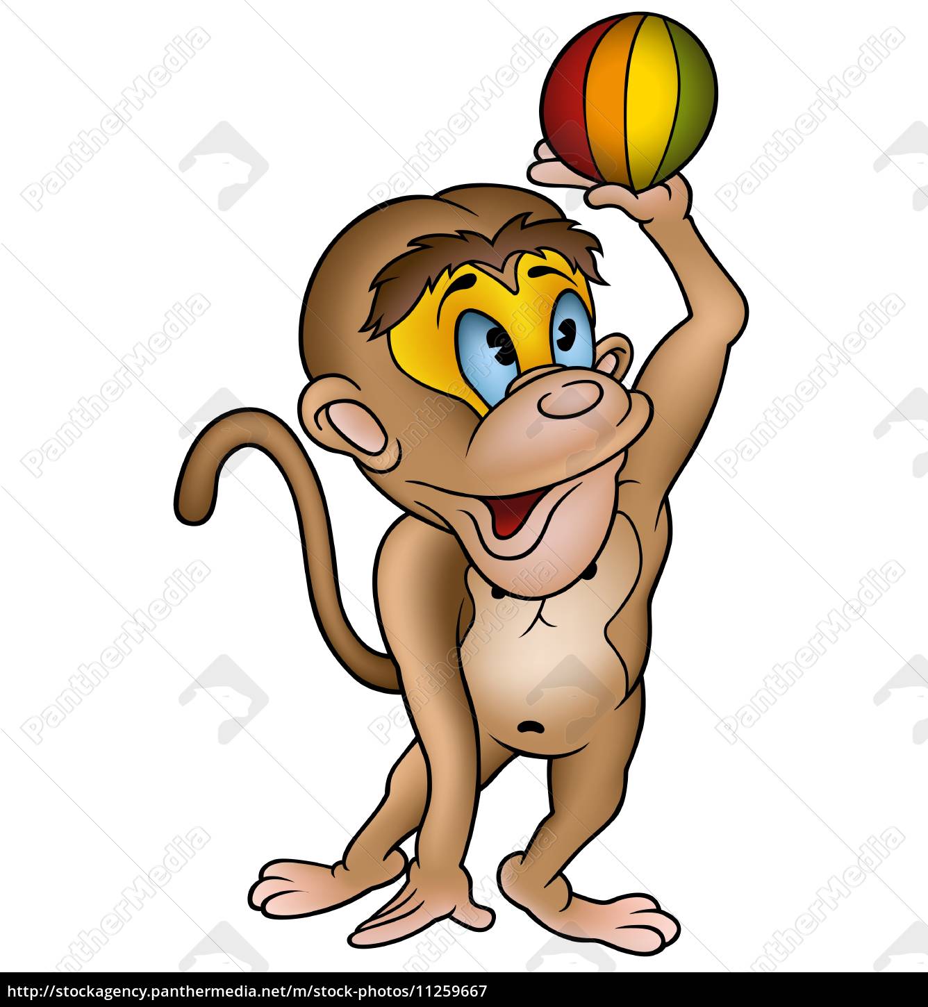 Ilustração Vetorial Macaco Desenho Animado Bonito imagem vetorial de  PantherMediaSeller© 505599258