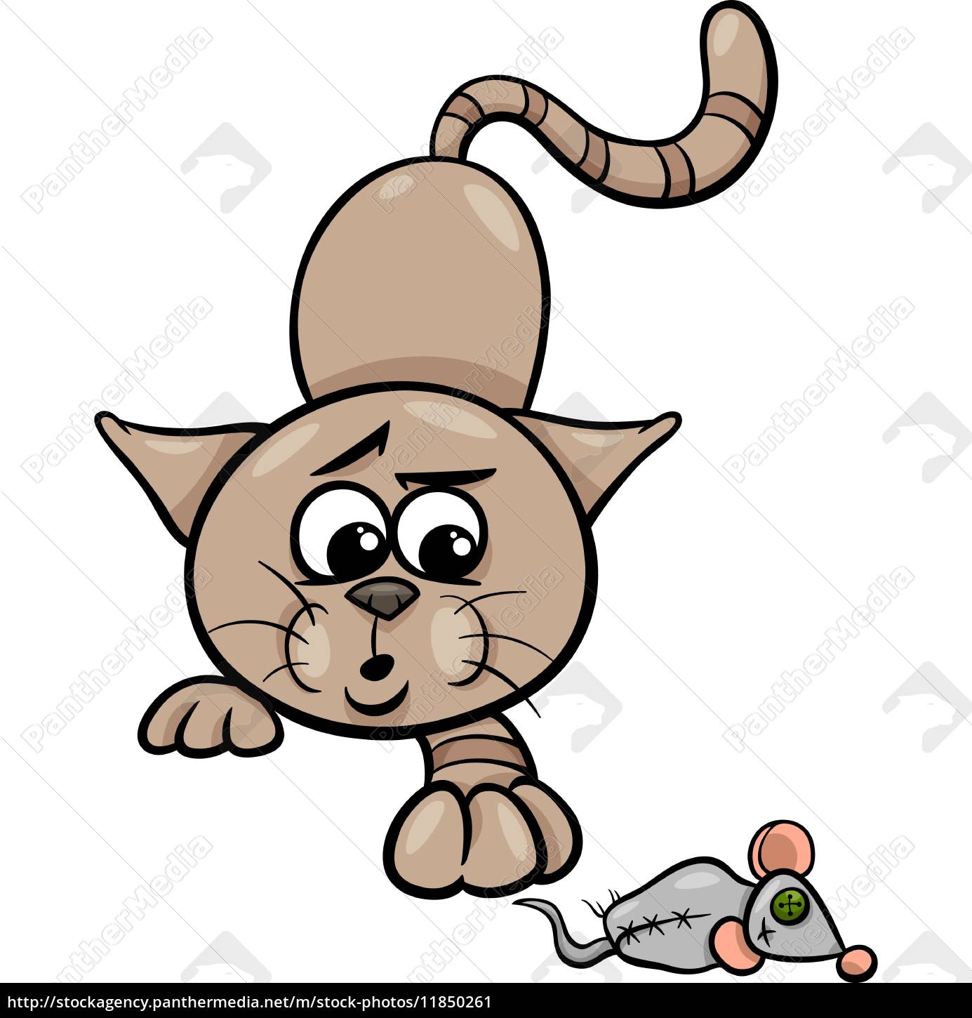 Vetores de Cartoon Ilustração De Gato Ou Gatinho Kawaii e mais imagens de  Animal - Animal, Animal de estimação, Brinquedo - iStock