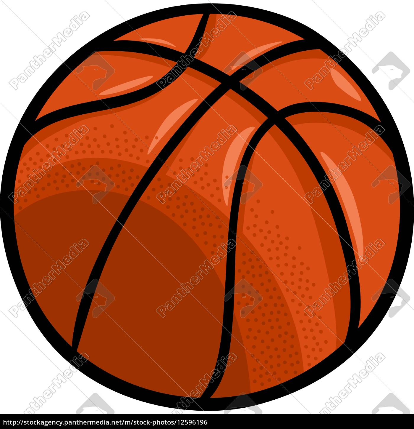 clip-art dos desenhos animados da bola do basquete - Stockphoto