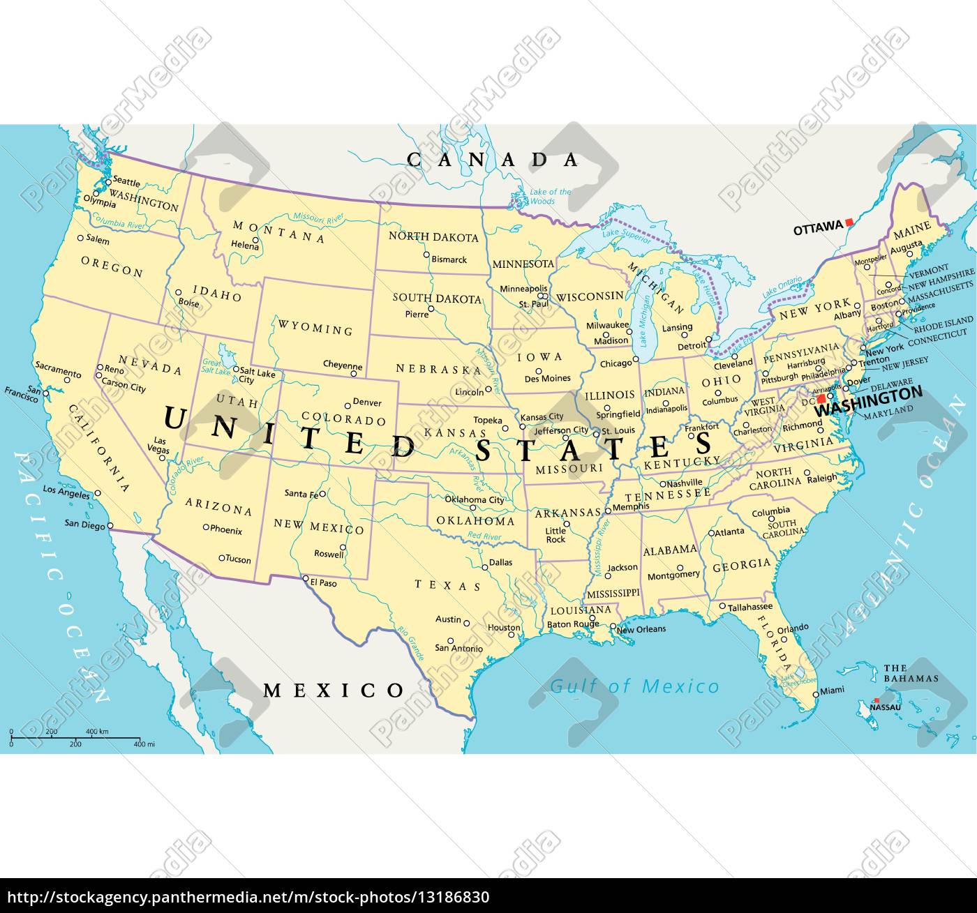 mapa político dos estados unidos da américa - Stockphoto - #13186830