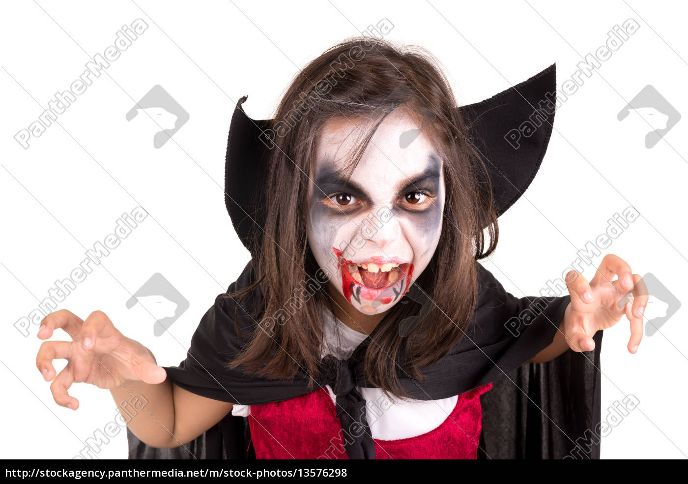 Homem Alegre Na Fantasia De Vampiro De Halloween Foto de Stock