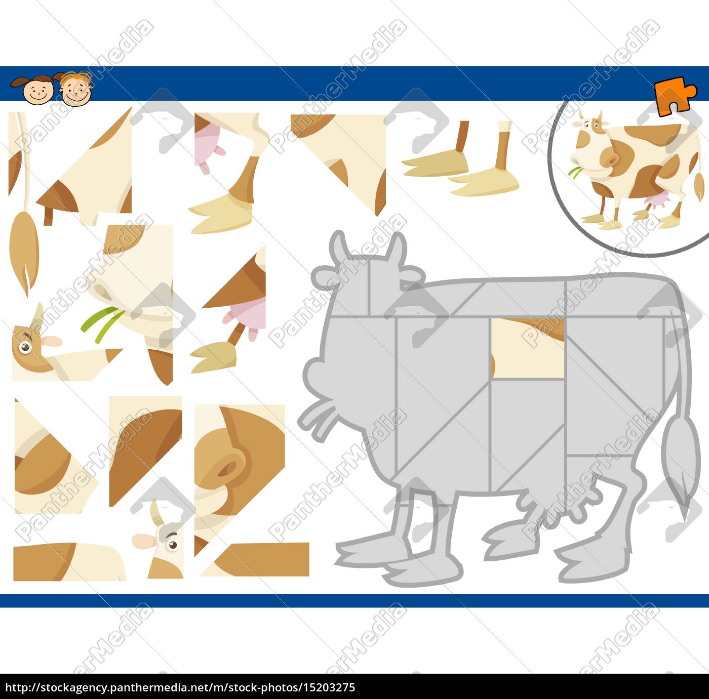 Jogo de Quebra-Cabeça para Crianças: Vaca