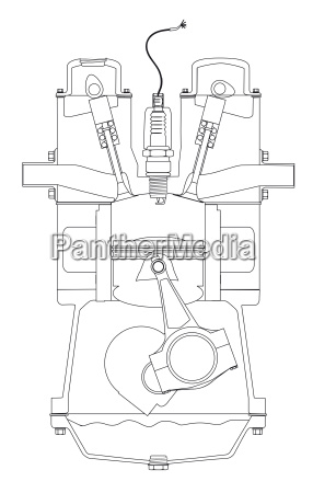 Motor de gasolina do desenho de outlind - Stockphoto #18013268