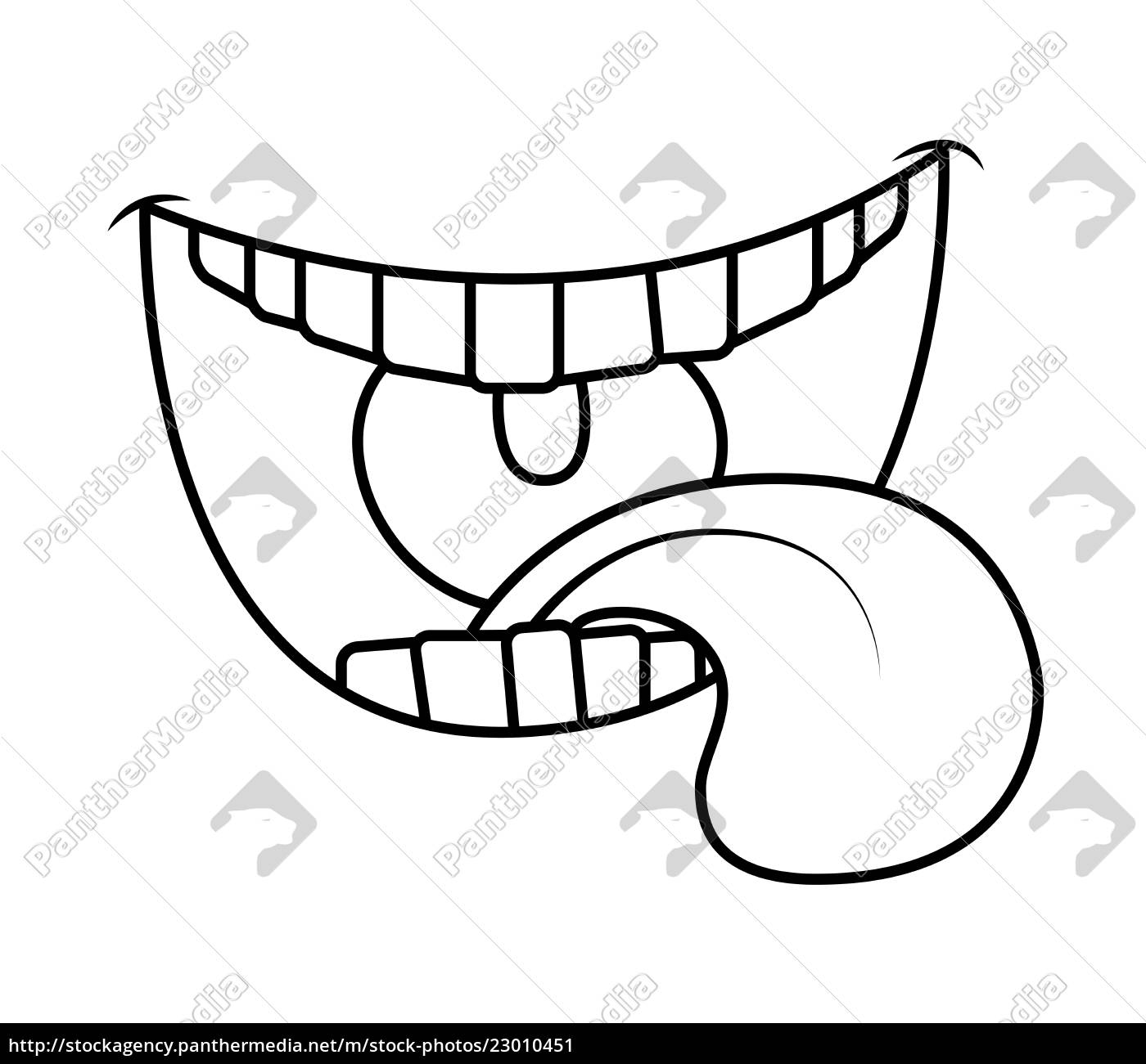 Desenho animado conjunto de sorriso boca lábios com - Stockphoto #23011359