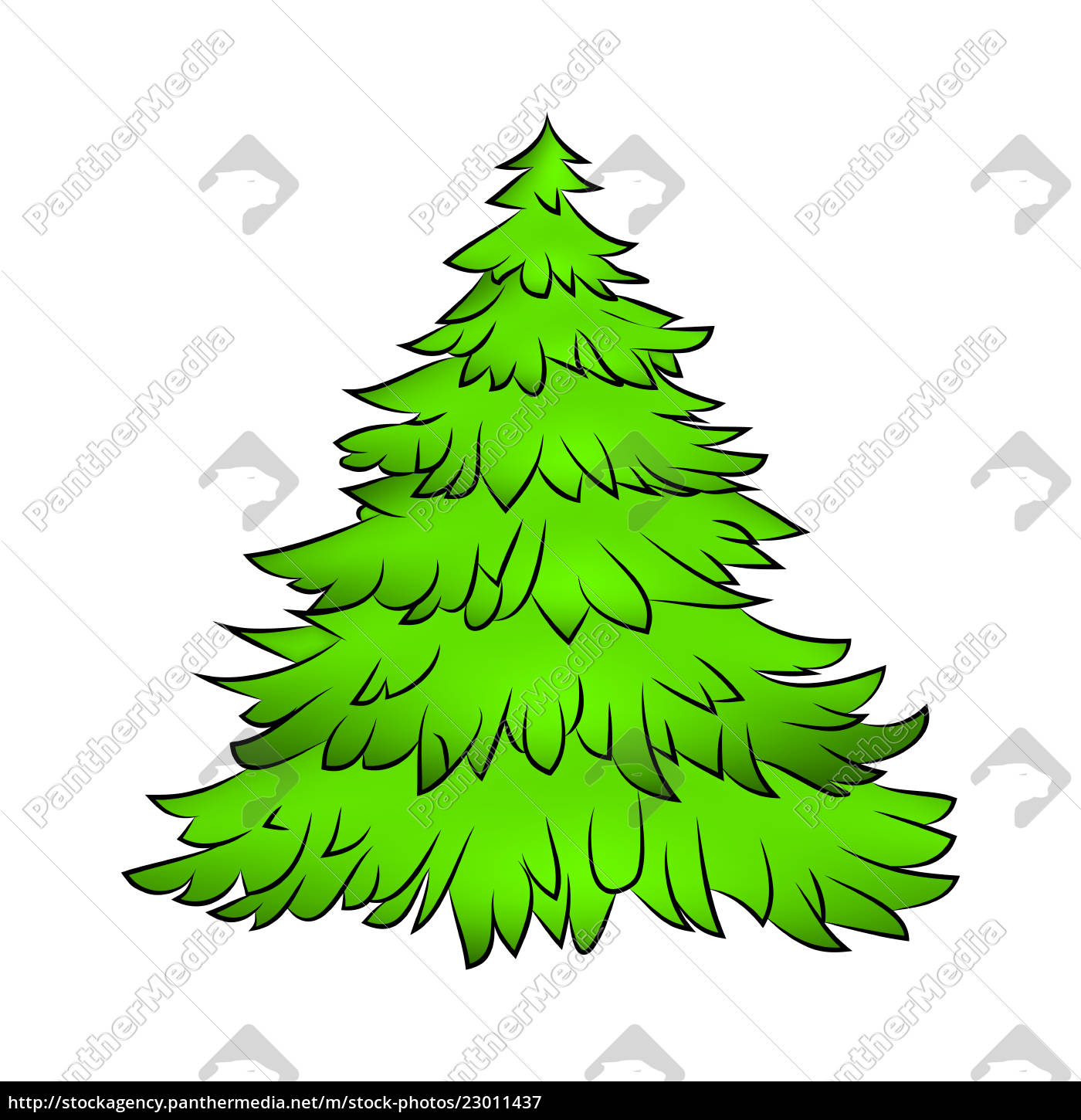 Árvore de Natal desenho animado para cartão ícone - Stockphoto #23011227