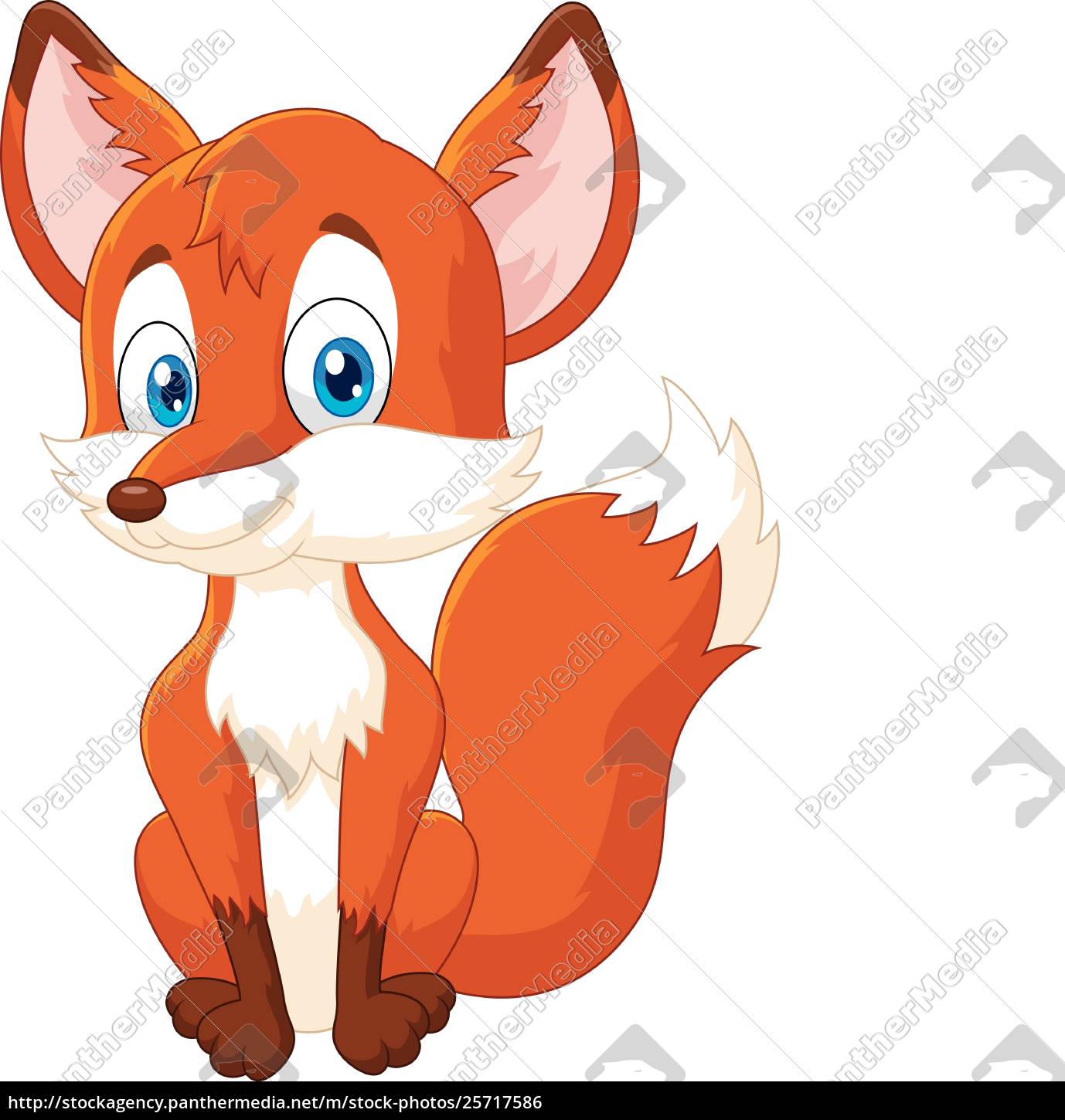 ilustrações de raposa dos desenhos animados de animais fofos