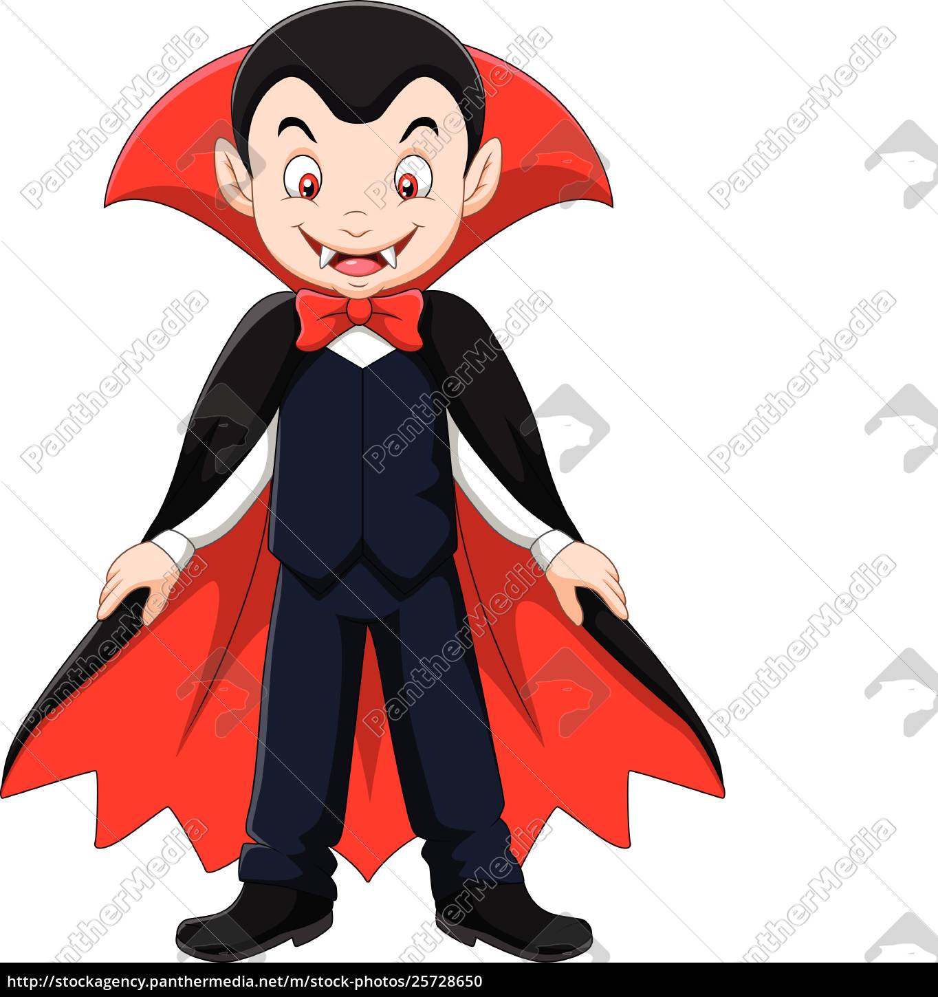 Mascote de vampiro dos desenhos animados, Vetor Premium