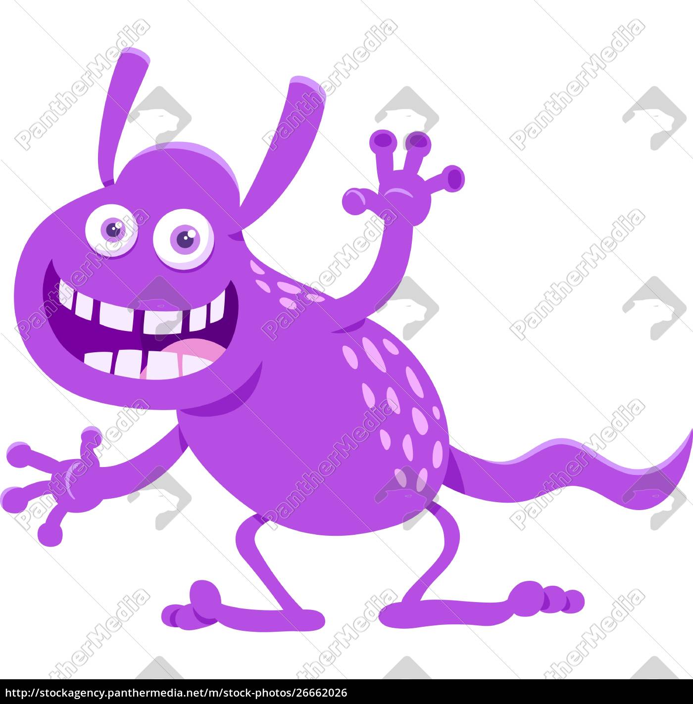 personagem monstro de desenho animado fantasia roxo - Stockphoto