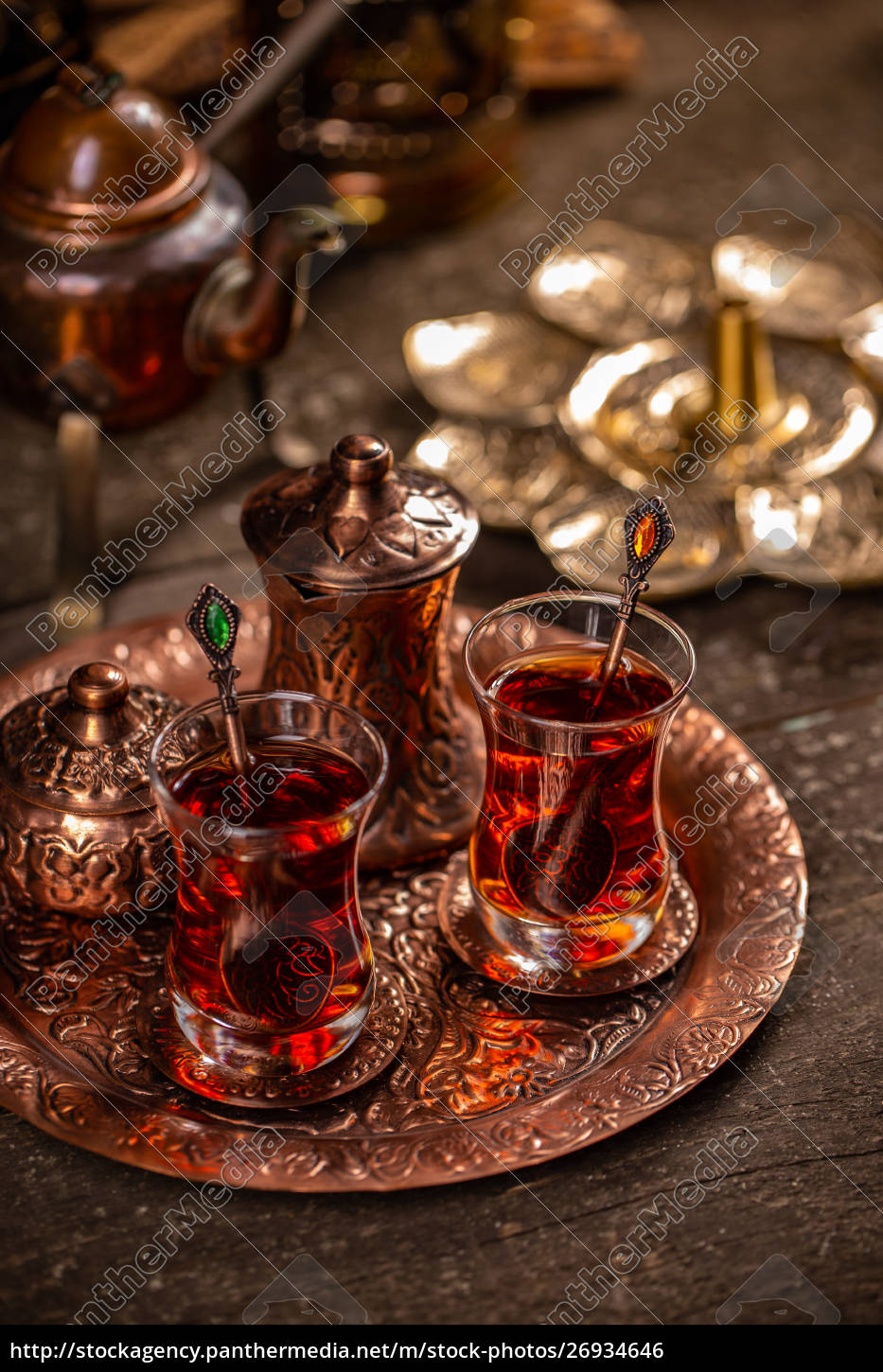 Conjunto de chá turco, tradicional