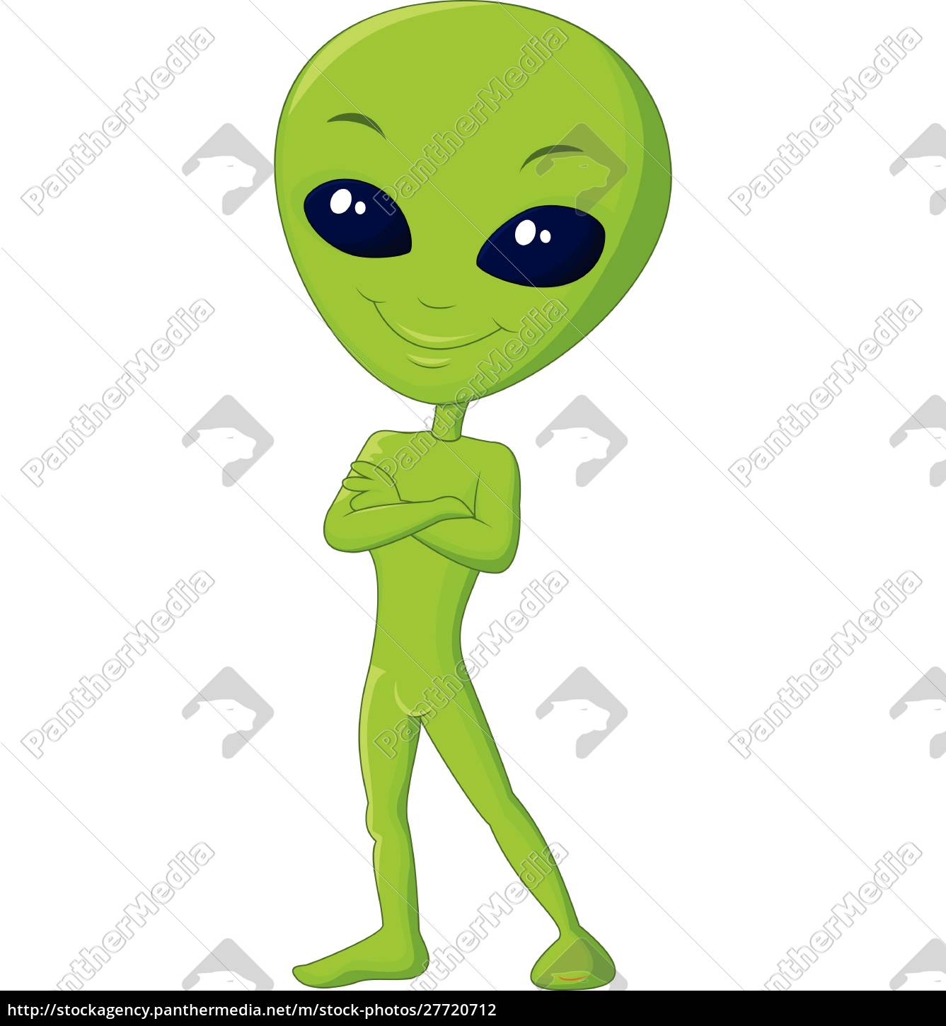 alienígena verde de desenho animado 8389781 Vetor no Vecteezy