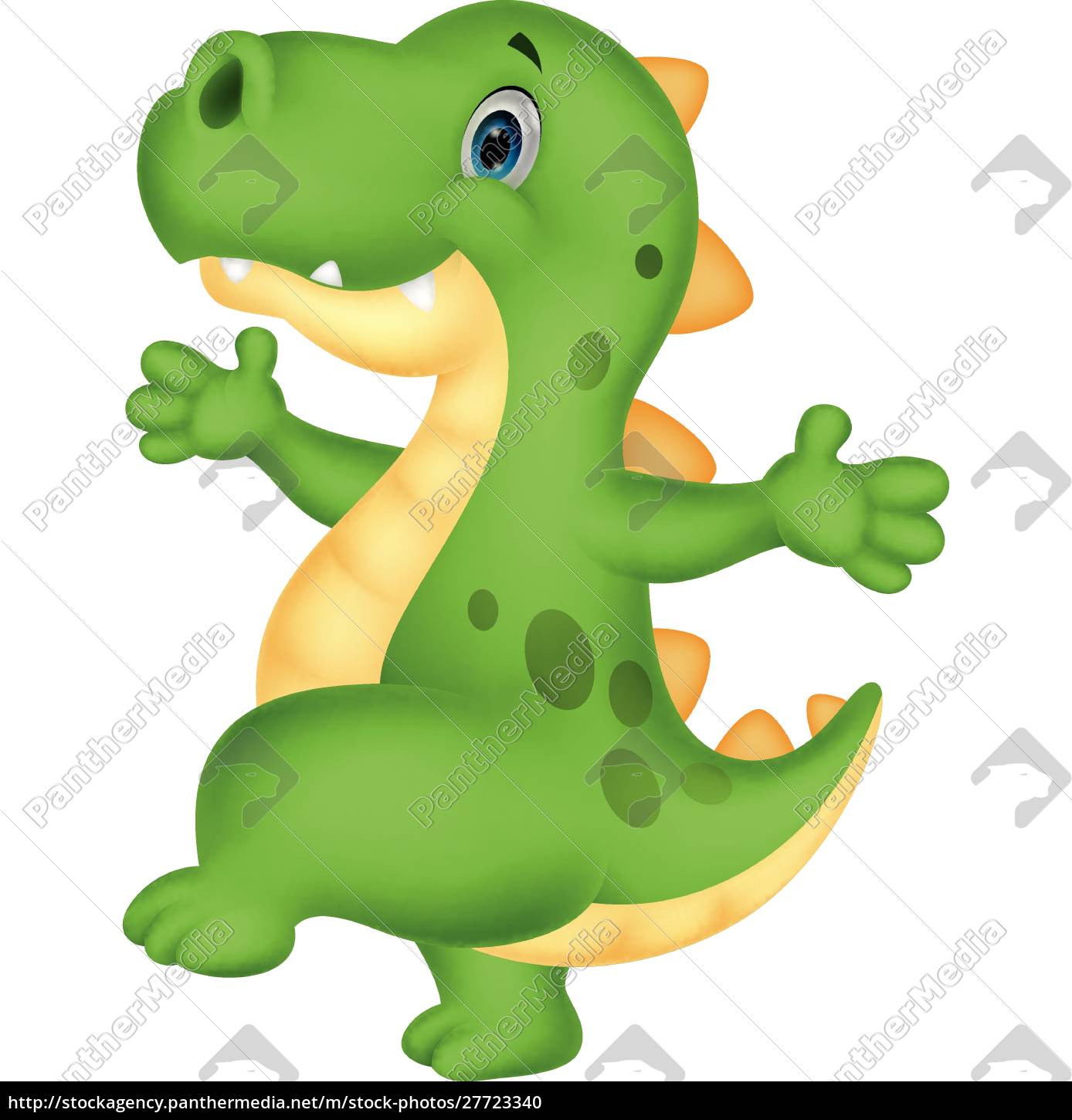 Desenho animado de dinossauro fofo - Stockphoto #27945621