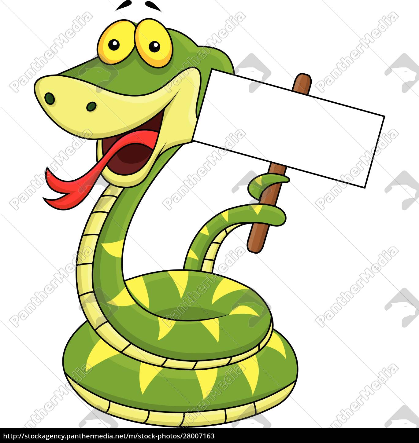 Desenho Animado Assobiando Cobra Ilustração Fundo Branco imagem vetorial de  PantherMediaSeller© 352024408