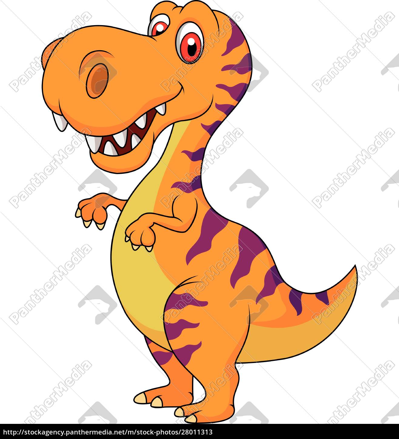 Desenho animado de dinossauro fofo - Stockphoto #27624158