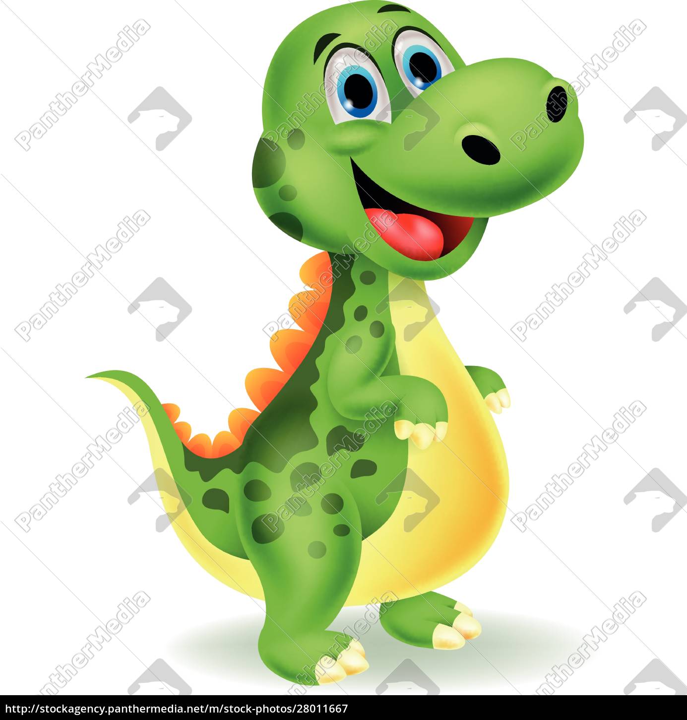 Desenho animado de dinossauro fofo - Stockphoto #27945621