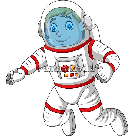 Astronauta de desenho animado isolado em fundo branco - Stockphoto  #28061130 | Banco de Imagens Panthermedia