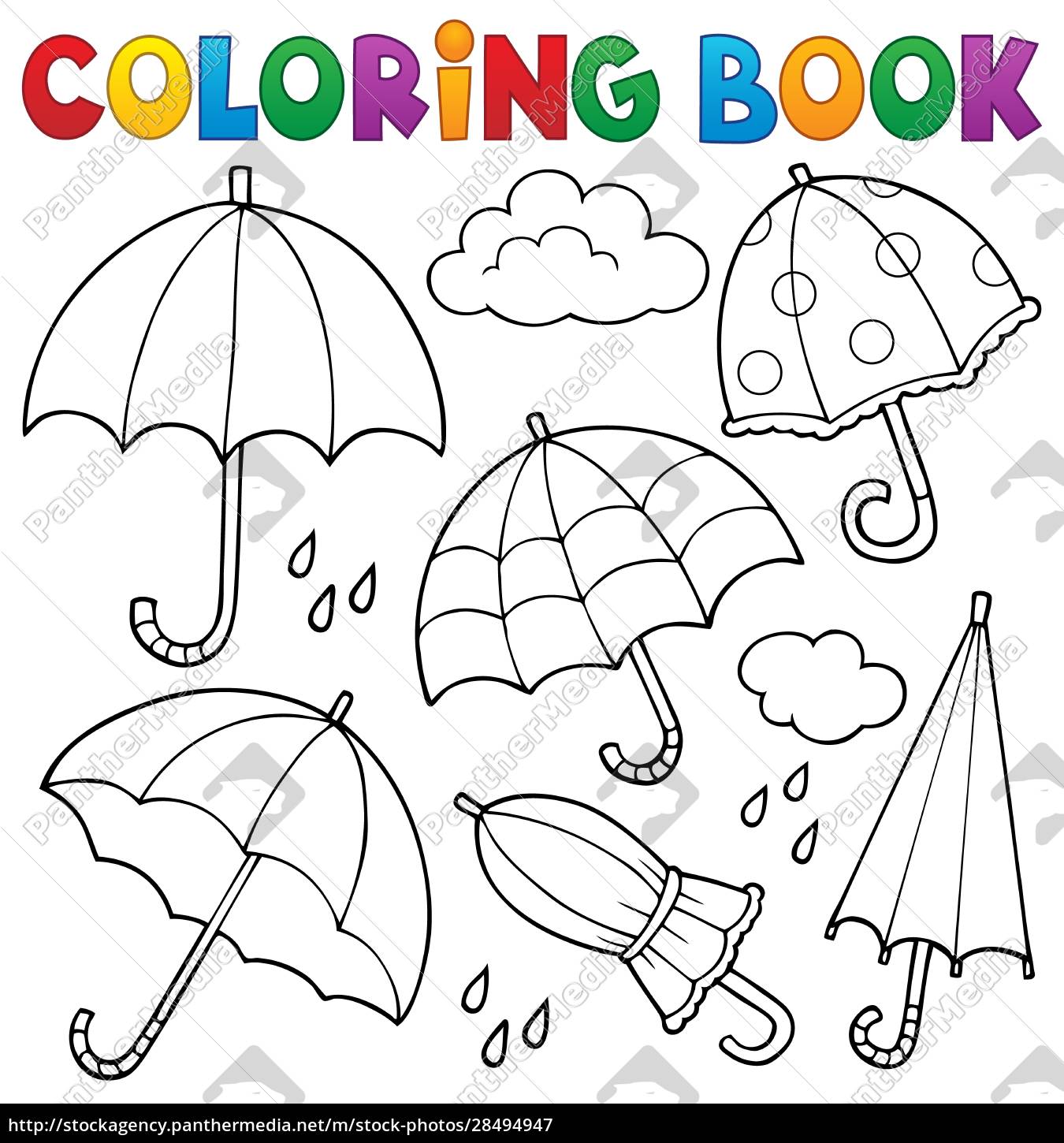 desenho de gotas de chuva para colorir