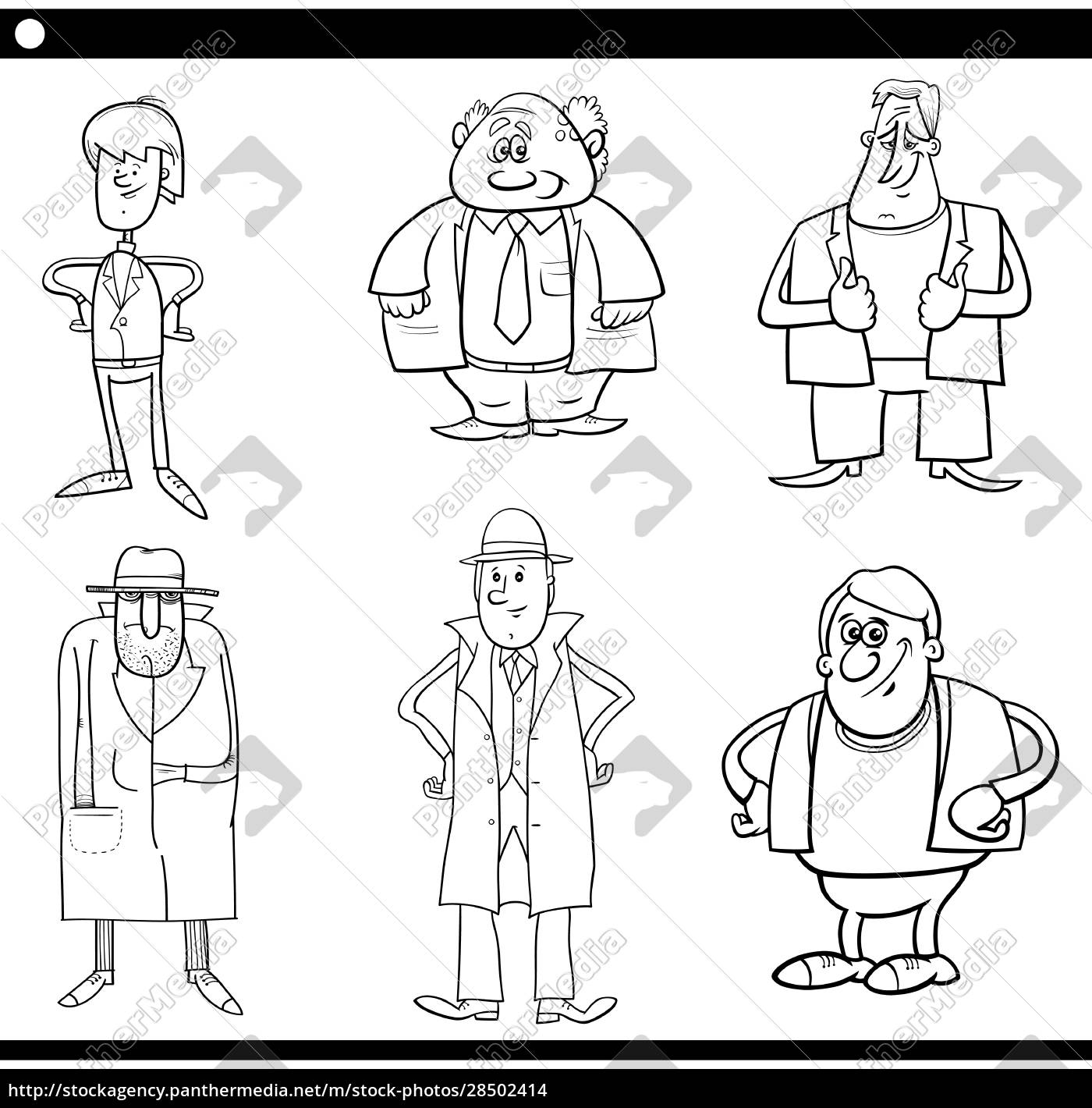 Conjunto de personagens de desenhos animados de médicos e