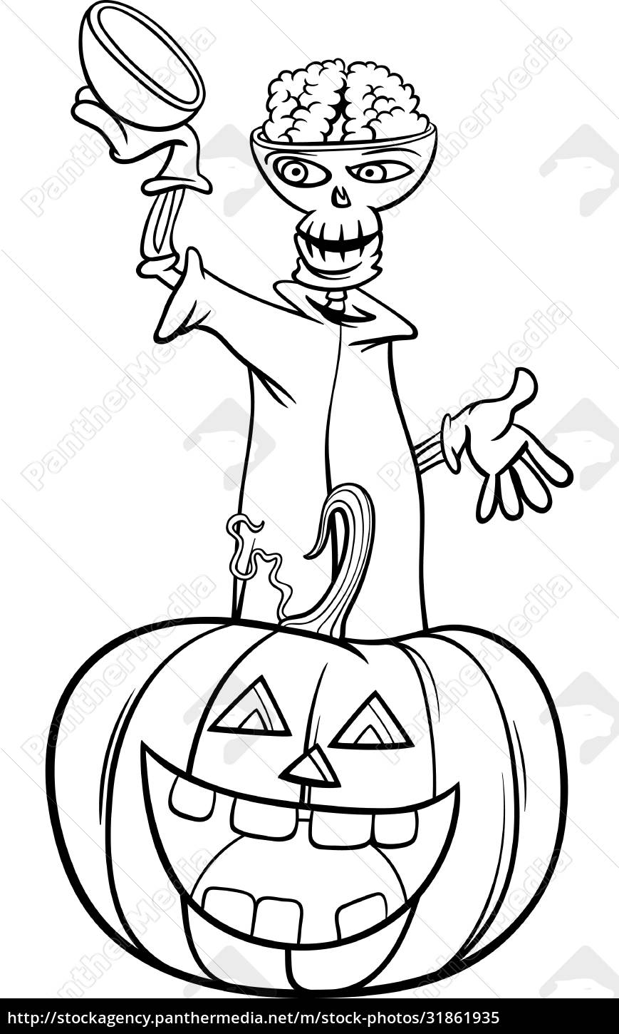 Desenho de Halloween Jack-o'-Lantern para colorir